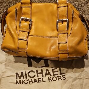 Michael Kors Yellow Leather Satchel